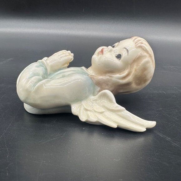 Vintage Porcelain Praying Angel Wall Hanging Goebel West Germany Hul 718 B Blue - Picture 3 of 10